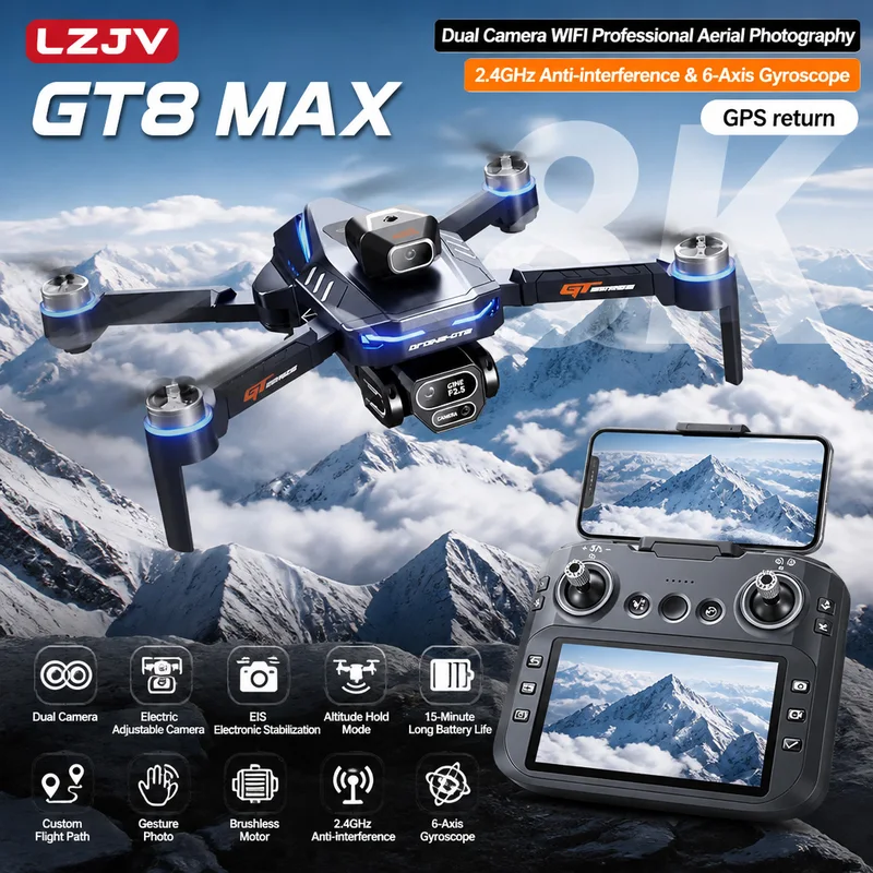 Dron Plegable GT8 Max 8K HD Pr - Drone Surveying reseña y precio