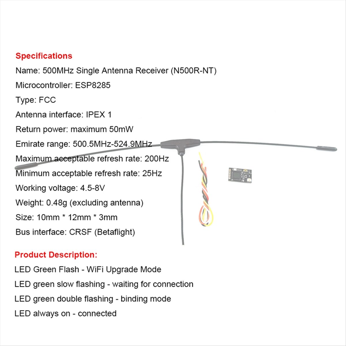 Receptor de 500MHz 500.5MHz-52 - Drone Lidar reseña y precio